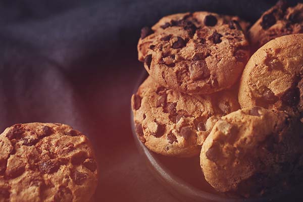 platter of chocolate chip cookies