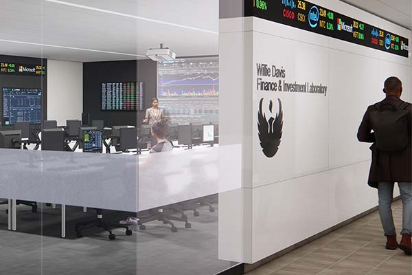 Rendering of the Willie Davis Finance Lab