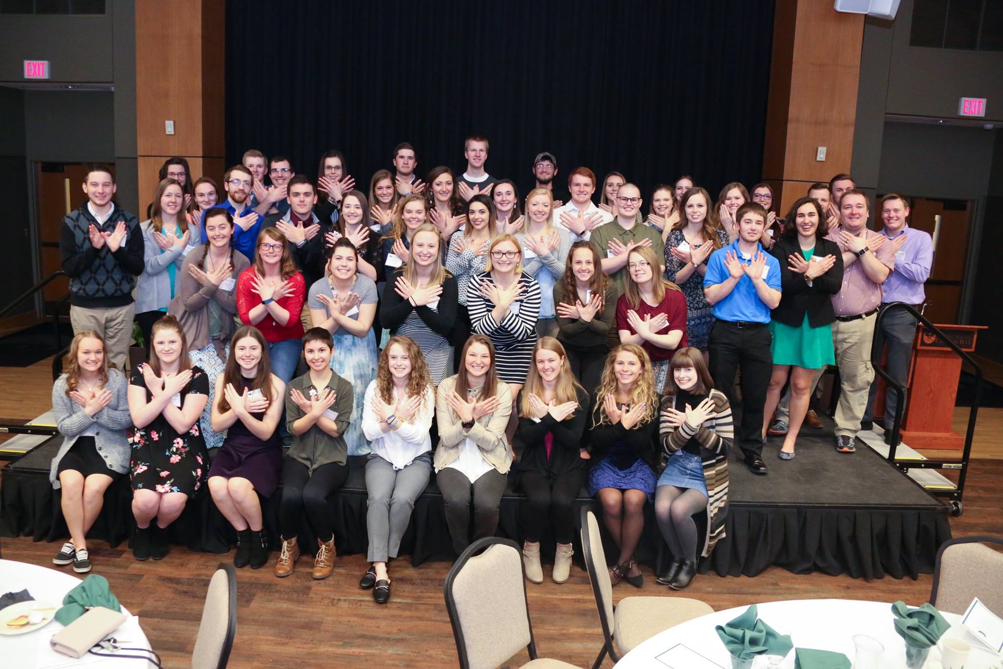 2018 scholarship winners flashing the phoenix