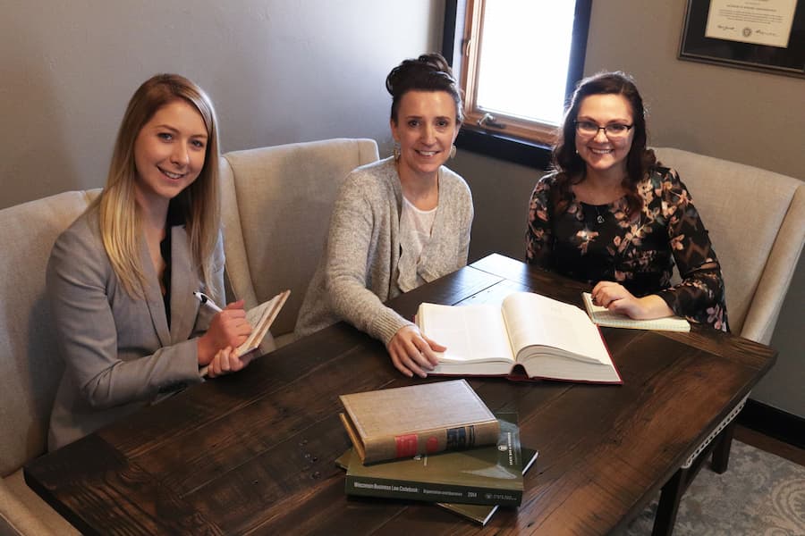 UW-Green Bay student interns doing paralegal work at a local law office