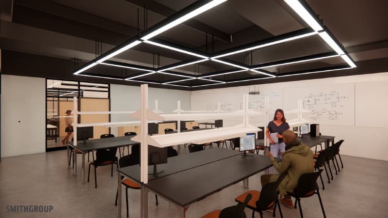 electronics lab rendering