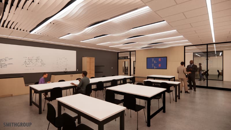 electronics lab rendering