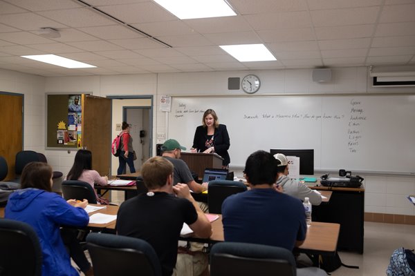 Professor Lecturing in classroom