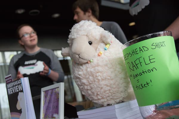 Sheepshead Review booth at Untitled Town book and author festival