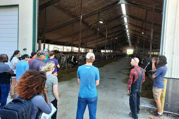 Students visit dairy farm