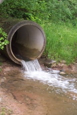 Storm sewer outfall to bay of Green Bay