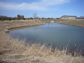 Detention pond serving the Kress Events Center