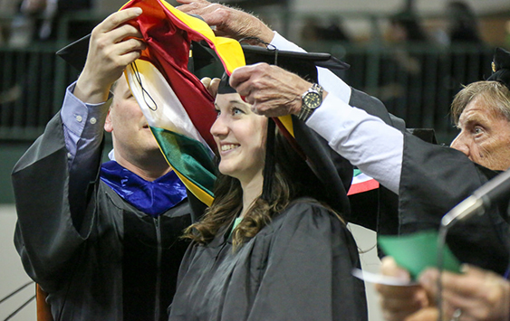 Student graduating