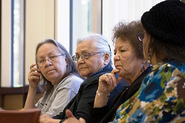 Tribal elders at first nations traveling resource event
