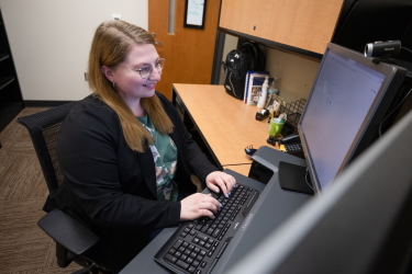 Person at a computer