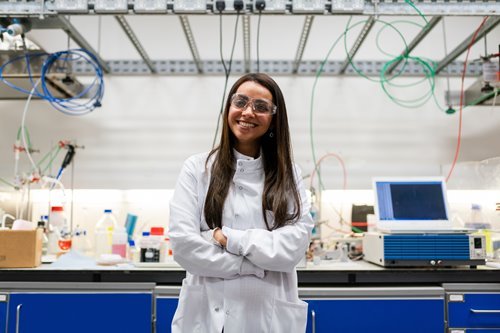 student in laboratory