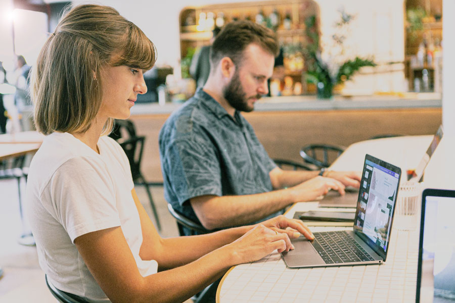 Students attend class online