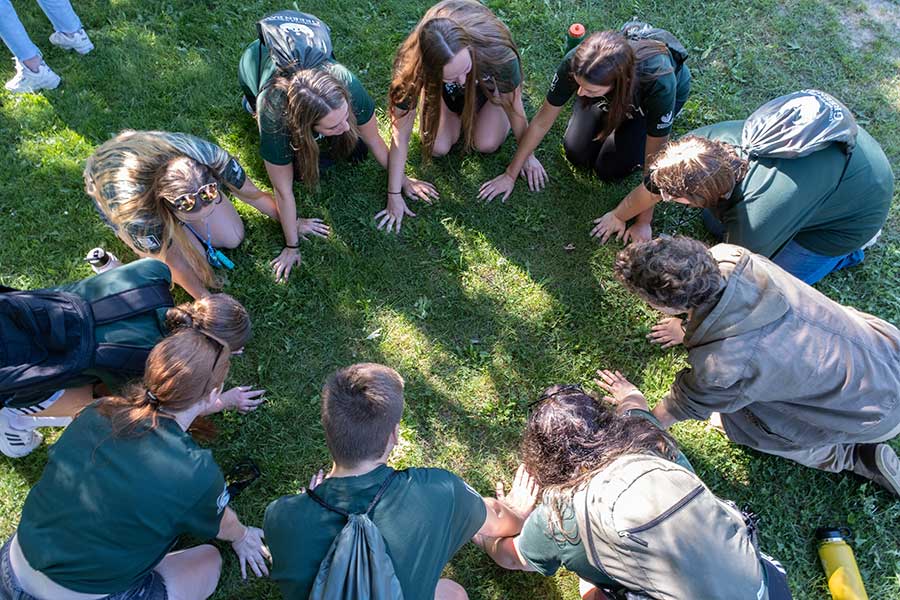 Students participating in a group activity