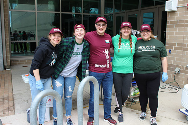 UWGB RHAA executive board members at a spring 2019 program