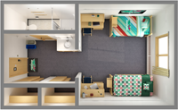 Residence hall floor plan