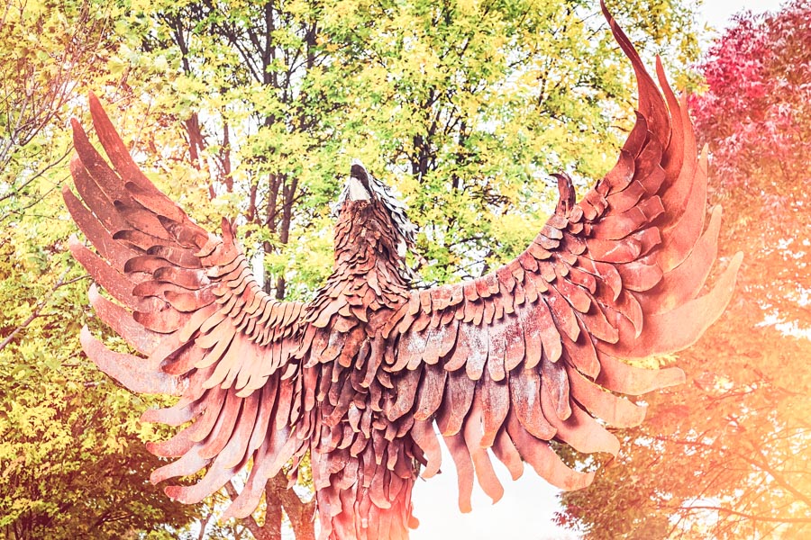Rising Phoenix sculpture