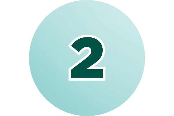 Numeral 2 with padding