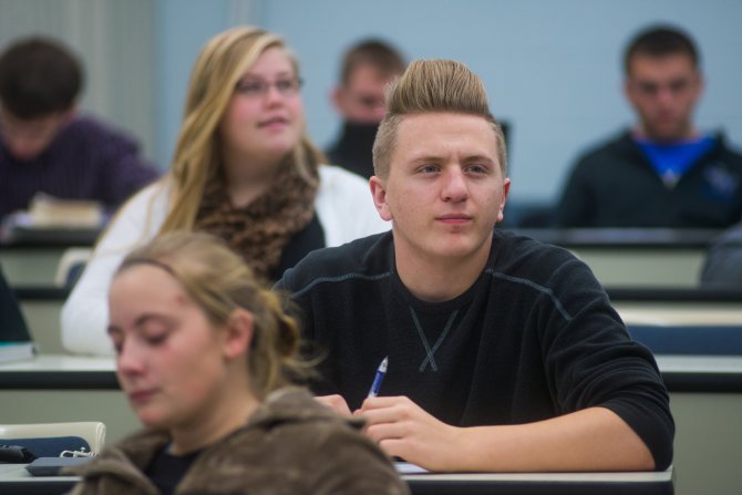 Student in a lecture class