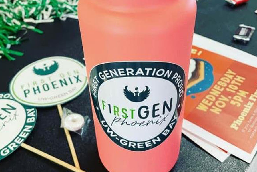 Water bottle with a first gen phoenix sticker