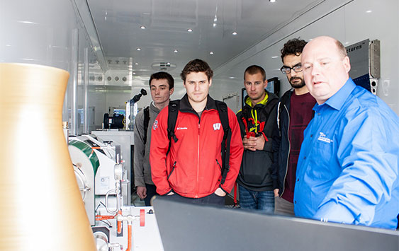 Students on a lab tour