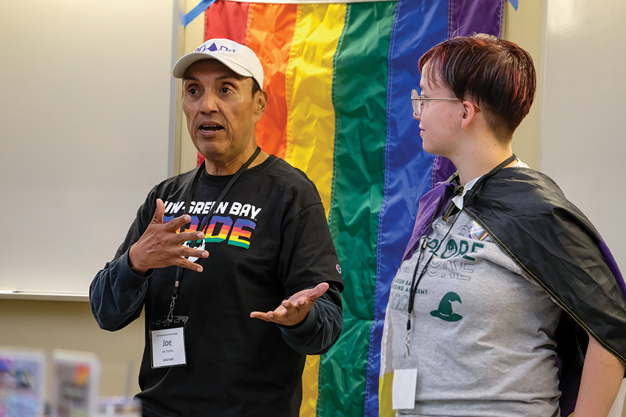 Pride Center Interns introducing themselves to summer camp students