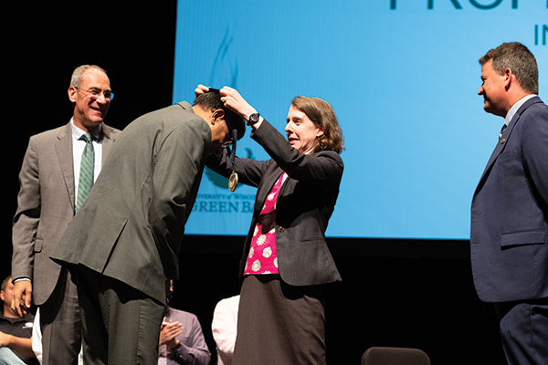 Gaurav Bensal being awarded a professorship