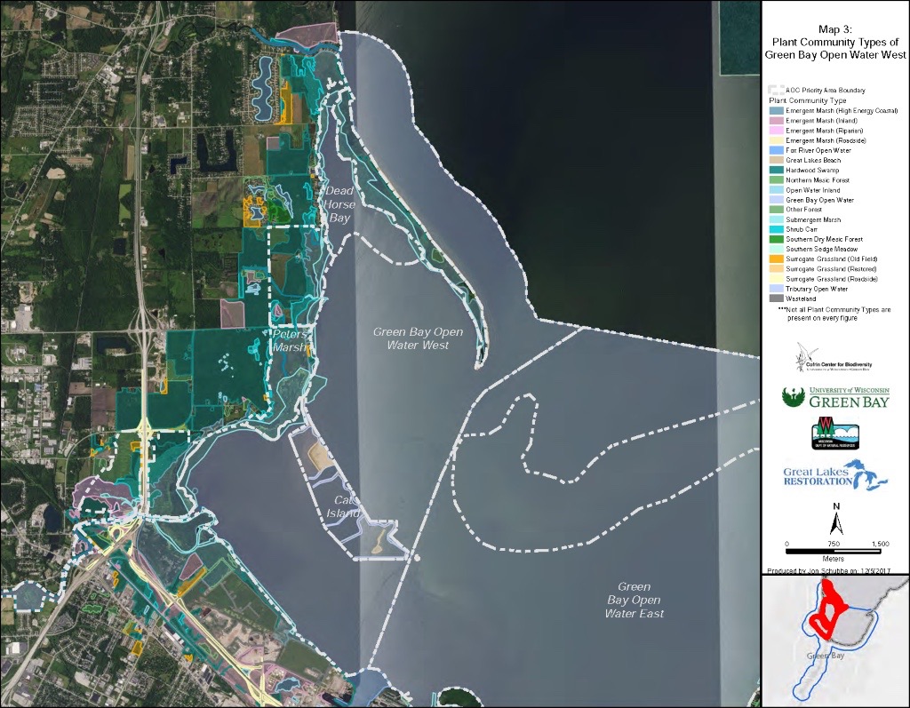 Green Bay Open Water West Map