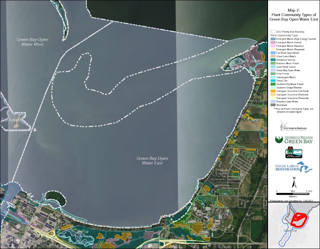 Green Bay Open Water East Map