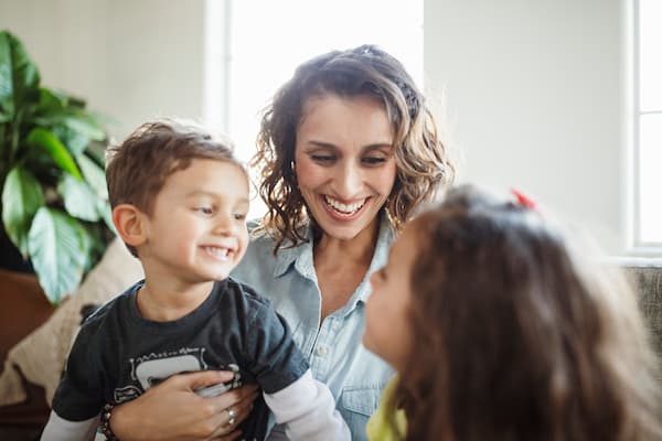 Social worker meets with kids