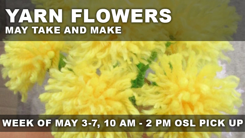 Take and Make | Popsicle Stick Wreaths | April 5 - 8, Pick up in OSL 10 AM - 2 PM