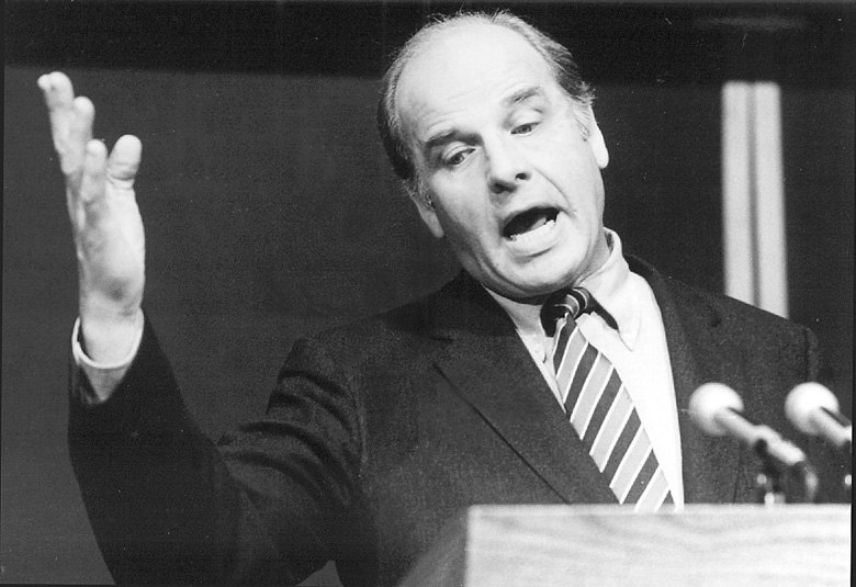Gaylord Nelson speaking at UW-Green Bay, 1971