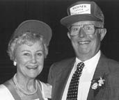 Nancy Stiles and David Cofrin at the fund-raising campaign reception for the Weidner Center