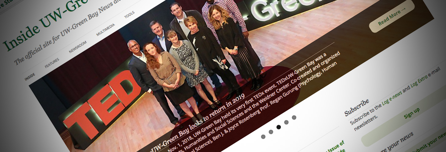 news.uwgb.edu screenshot