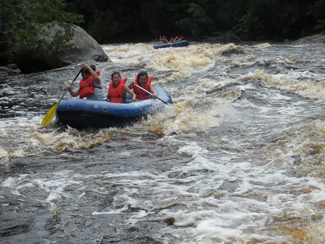 UWGB Upward Bound Students on a rafting trip