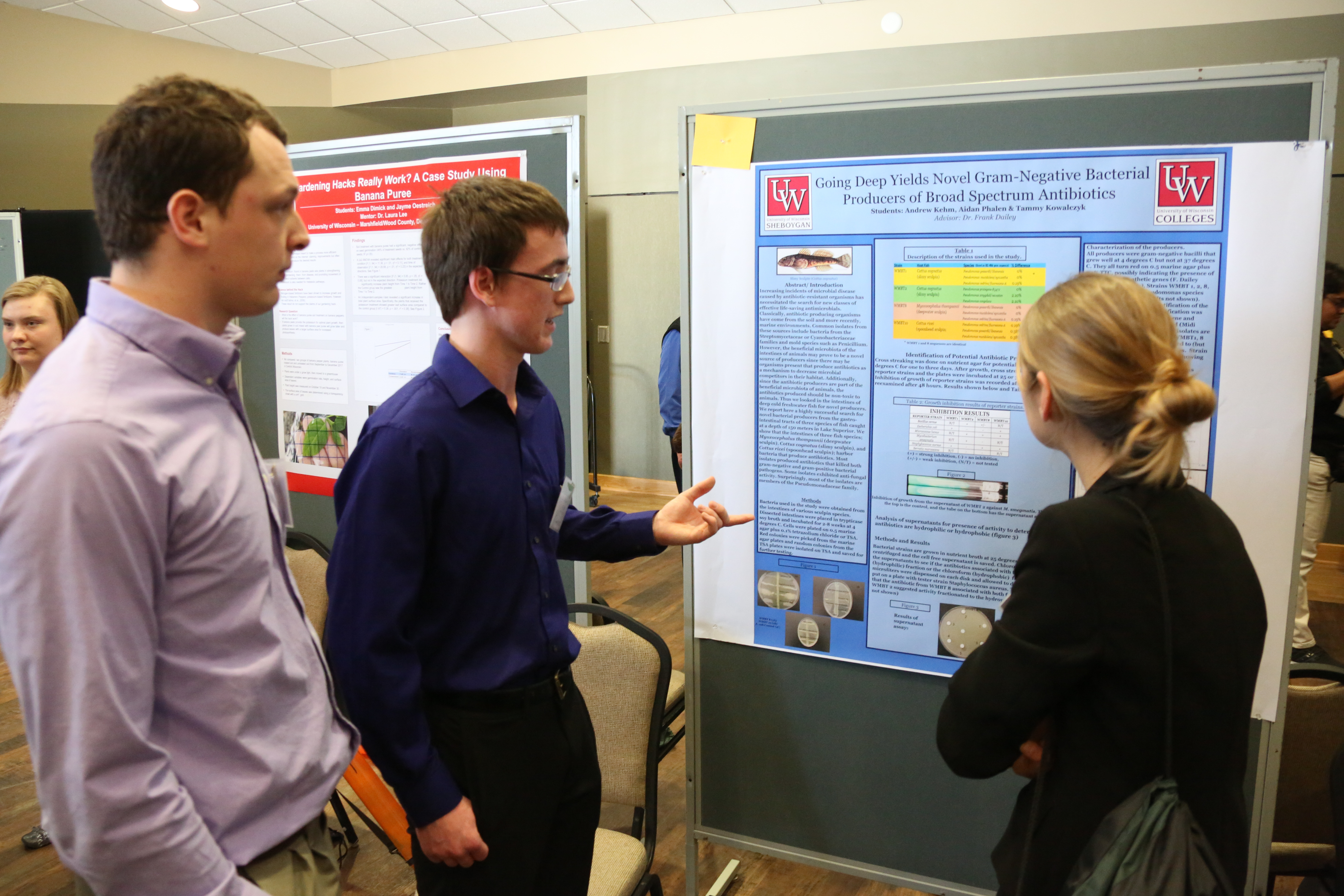 Students presenting research