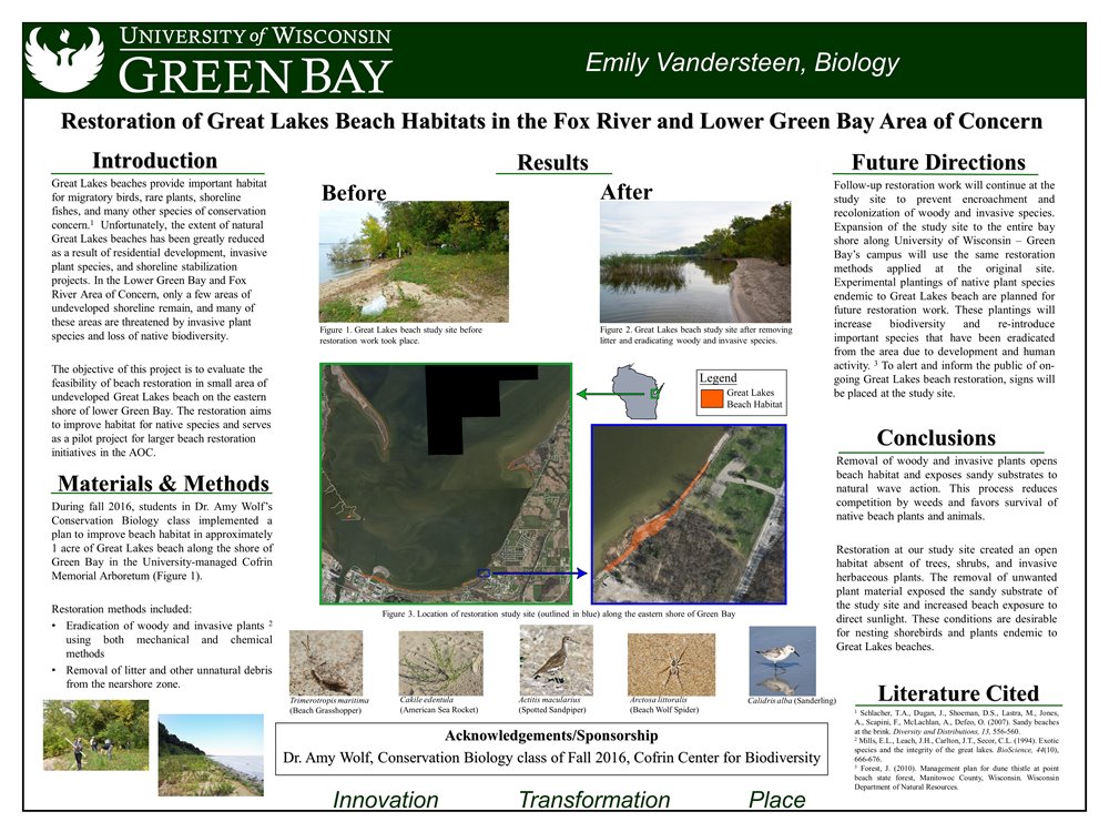 UWGB Emily Vandersteen Printed Poster