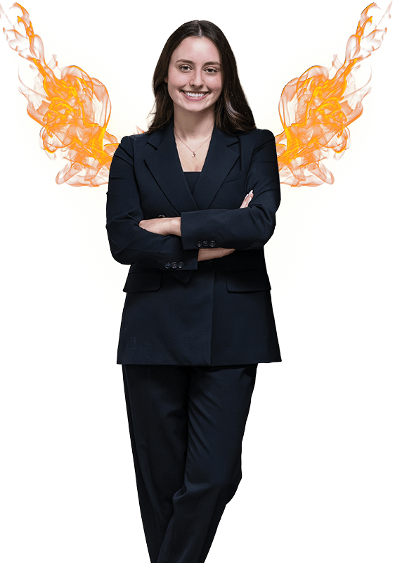 Jordan Cioni trying on his UWGB wings.