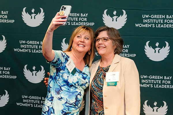 Bridget and Lora taking a selfie