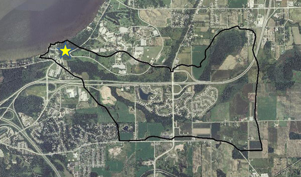Mahon Creek watershed.