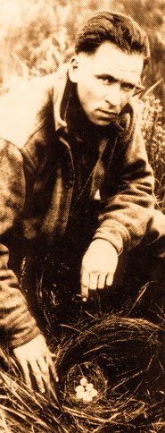 Carl Richter finds a nest in a wetland.