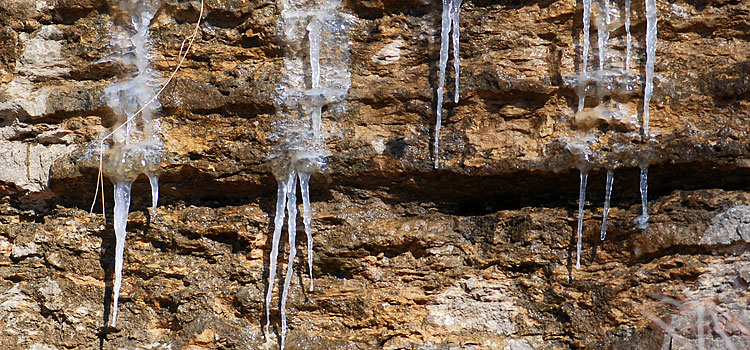 ice on limestone