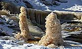 frozen foam on Baird Creek