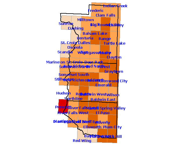 Confirmed Species Region 9 Map