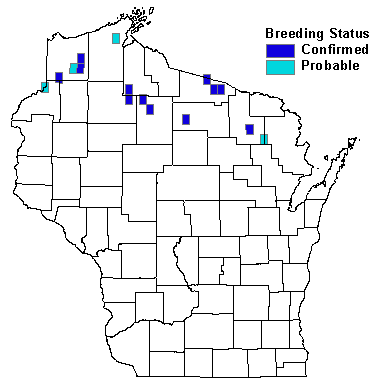 Black-backed Woodpecker Map