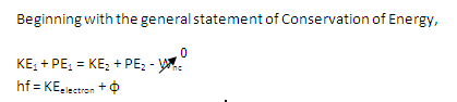 Conservation of Energy equation