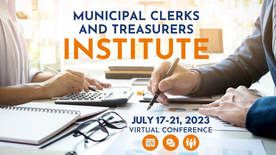 Municipal Clerks and Treasurers Institute 2023 Website Banner