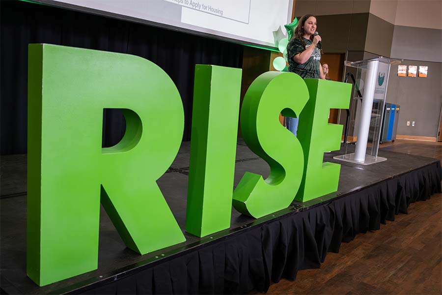 RISE letters at UWGB Admitted students day event