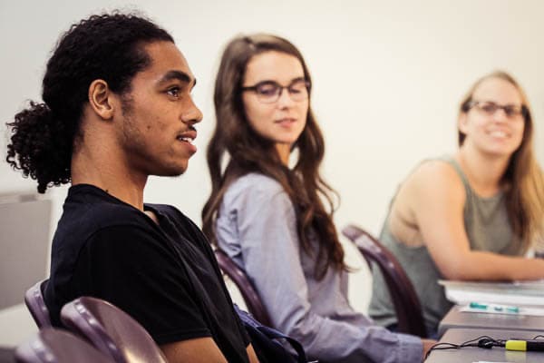 Multicultural students in class