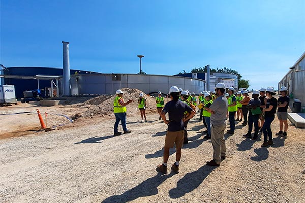 UWGB Environmental Engineering Technology students on a field trip at BC Organics (Greenleaf, WI).
