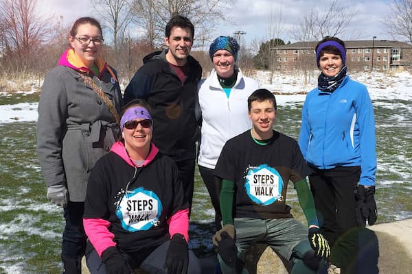 Steps to make a difference fundraiser walk on campus